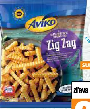 Aviko Zig Zag Hranolčeky vlnkované hlbokozmrazené