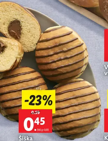 Šiška s nugátovou náplňou