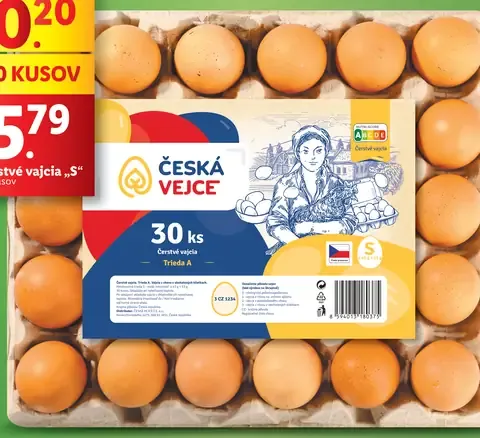Česká vejce Čerstvé vajcia