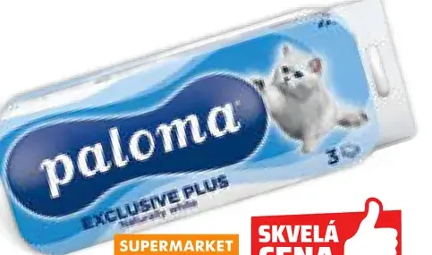 Paloma exclusive plus 3-vrstvový toaletný papier