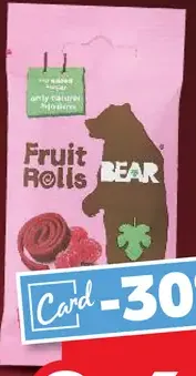 Bear Ovocné rolované plátky