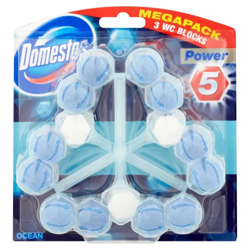 Domestos Power 5 Ocean tuhý WC blok 3 x