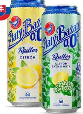 Zlatý Bažant Radler citrón/citrón baza & mäta