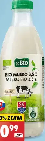 Go Bio Mlieko plnotučné 3,5 %
