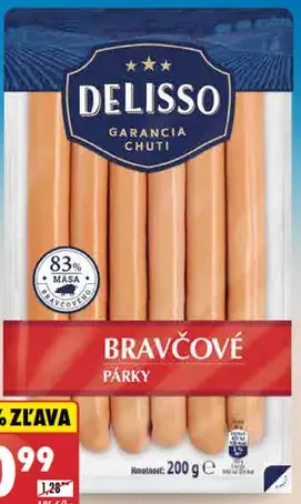Delisso Bravčové párky 83 %