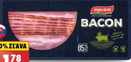 Mecom Bacon slanina plátky 85 %