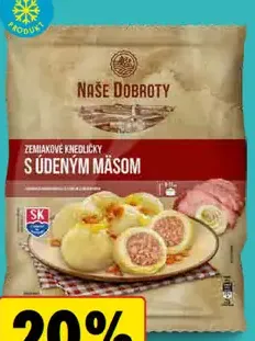 Naše Dobroty Zemiakové knedlíky s údeným mäšom
