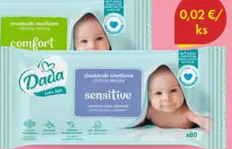 Dada vlhčené utierky Extra Soft