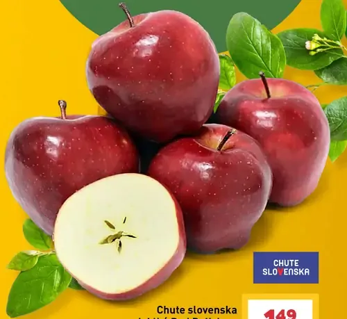 Chute slovenská jablká Red Delicious