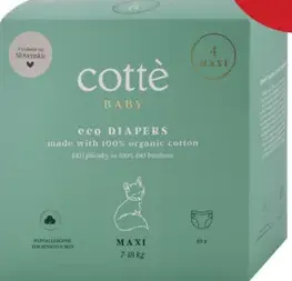 Cotté BABY jednorazové ekologické plienky
