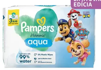 Pampers Harmonie aqua detské vlhčené utierky