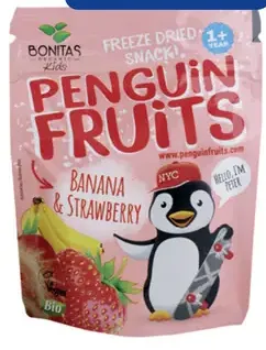 Bonitas Organic Penguin Fruits zmes mrazom sušeného ovocia