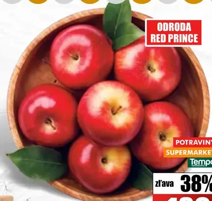 Červené jablká odroda Red Prince