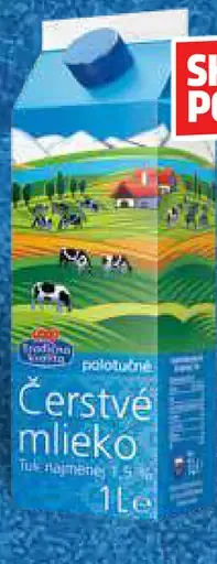 Farma Turecká Mlieko čerstvé polotučné 1,5%
