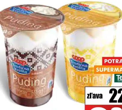 Puding so šľahačkou smotanou 2 druhy