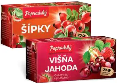 Popradský čaj Šípky, Višňa a jahoda