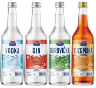 Tradičná kvalita Vodka, Gin, Borovička, Tuzemská