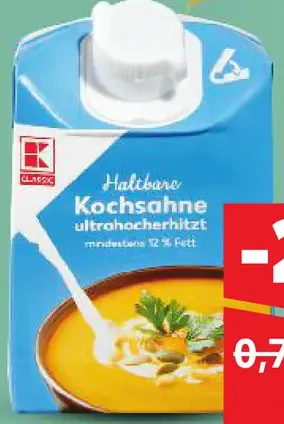 HALTBARE Kochsahne Trvanlivá smotana na varenie 12 %