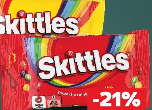Skittles ovocné žuvacie cukríky