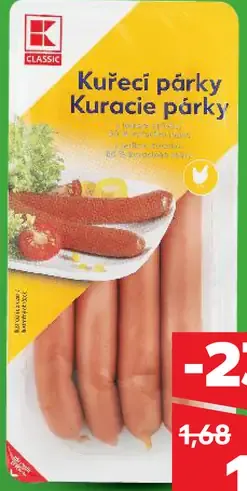 K-Classic kuracie párky