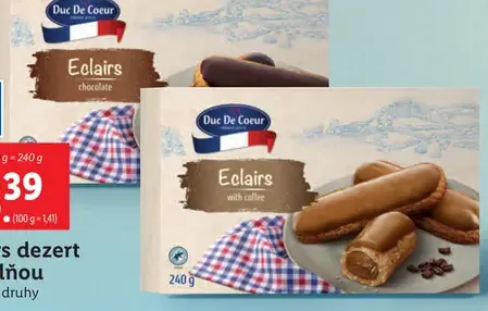 Duc De Coeur Eclairs dezert s náplňou