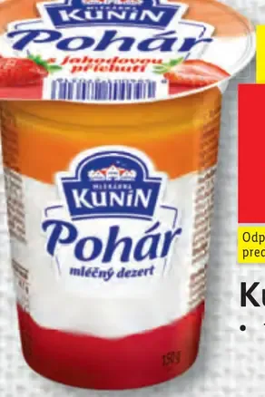 Kunin Pohár mliečny dezert