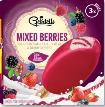 Gelatelli Zmrzlina Mixed Berries