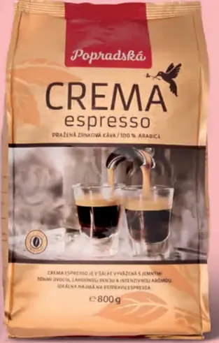 Popradská Crema Espresso zrnková káva