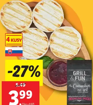 Camembert na grilovanie