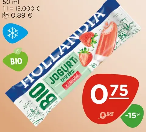 Bio jogurtová zmrzka v jahodovom sorbete