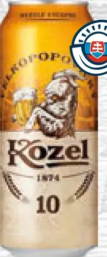 Velkopopovický Kozel pivo plechovka