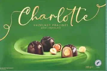Charlotte bonbóny z horkej čokolády s náplňou s lieskovými orieškami