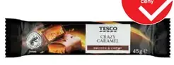 Tesco tyčinka s nugátom a karamelom v mliečnej čokoláde