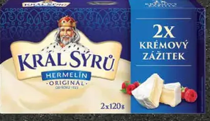 Král syrov mäkký zrejúci plnotučný syr s bielou plesňou na povrchu
