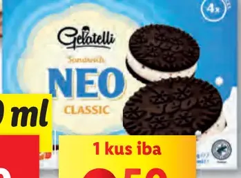 Gelatelli Neo zmrzlina v sušienke
