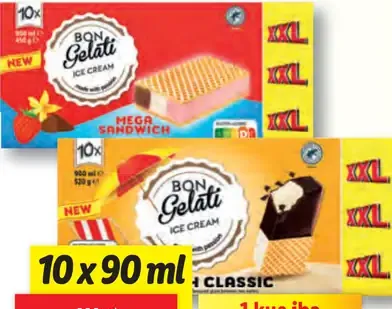 Bon Gelati Mrazený krém v kornútiku