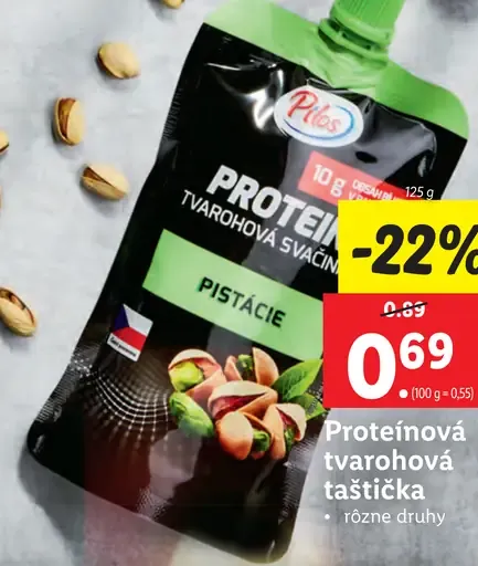 Pilos Proteínová tvarohová taštička pistácie