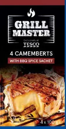 Tesco Grill Master camembert s koreninami