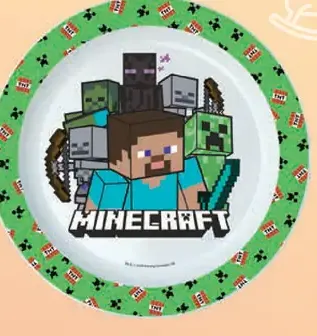 Stor plastový tanier Minecraft