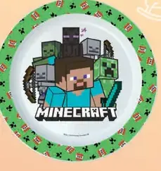 Stor plastová miska Minecraft