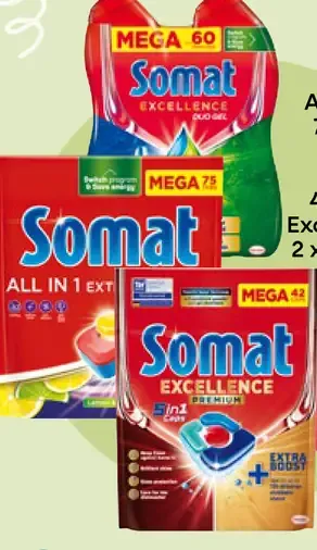 Somat tablety All in 1 Extra Mega/Excellence Gel Mega
