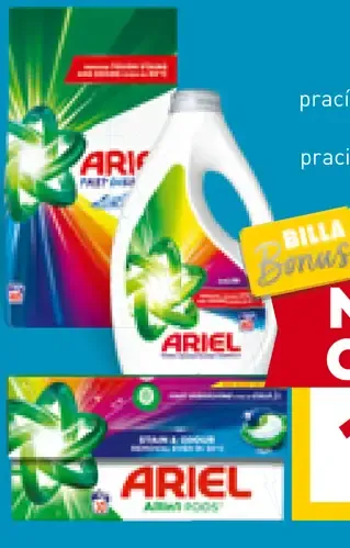 Ariel prací gél, prášok, pracie tablety