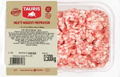 Mletý mäsový prípravok z bravčového mäsa chladený
