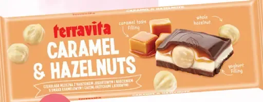 Terravita čokoláda caramel & hazelnuts