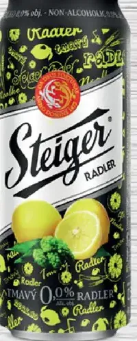 Radler Steiger tmavé nealko plechovka