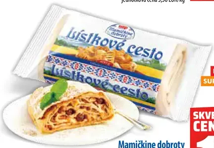 Lístkové cesto hlboko zmrazené