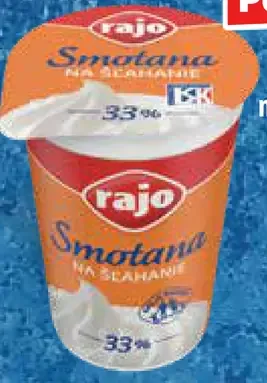 Rajo Smotana čerstvá na šľahanie 33%