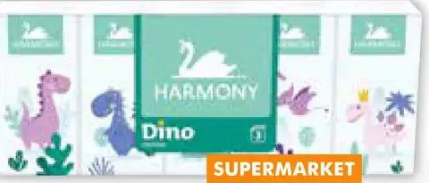 Harmony Dino 3-vrstvové papierové vreckovky