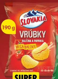 Slovakia chipsy vrúbky rajčina a paprika