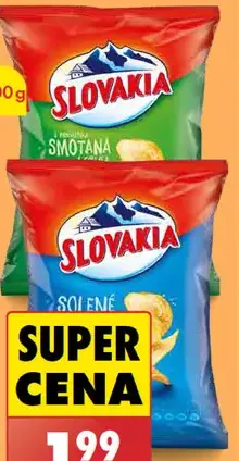 Slovakia chipsy smotana a cibuľa/soľ